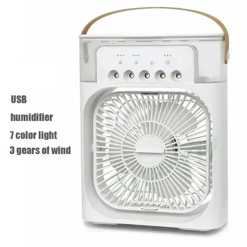 New LED 3 in 1 Fan Air Conditioner Household Mini Air Cooler Night Light Portable Humidifier Air Adjustment Fan Office Home Fan