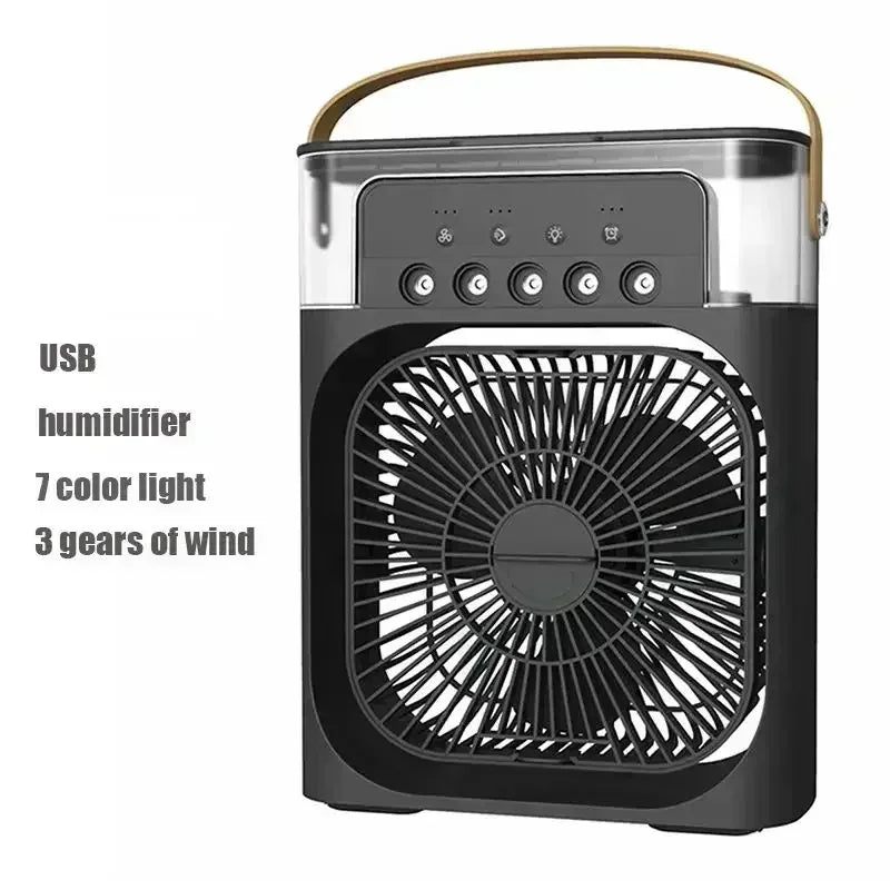 New LED 3 in 1 Fan Air Conditioner Household Mini Air Cooler Night Light Portable Humidifier Air Adjustment Fan Office Home Fan