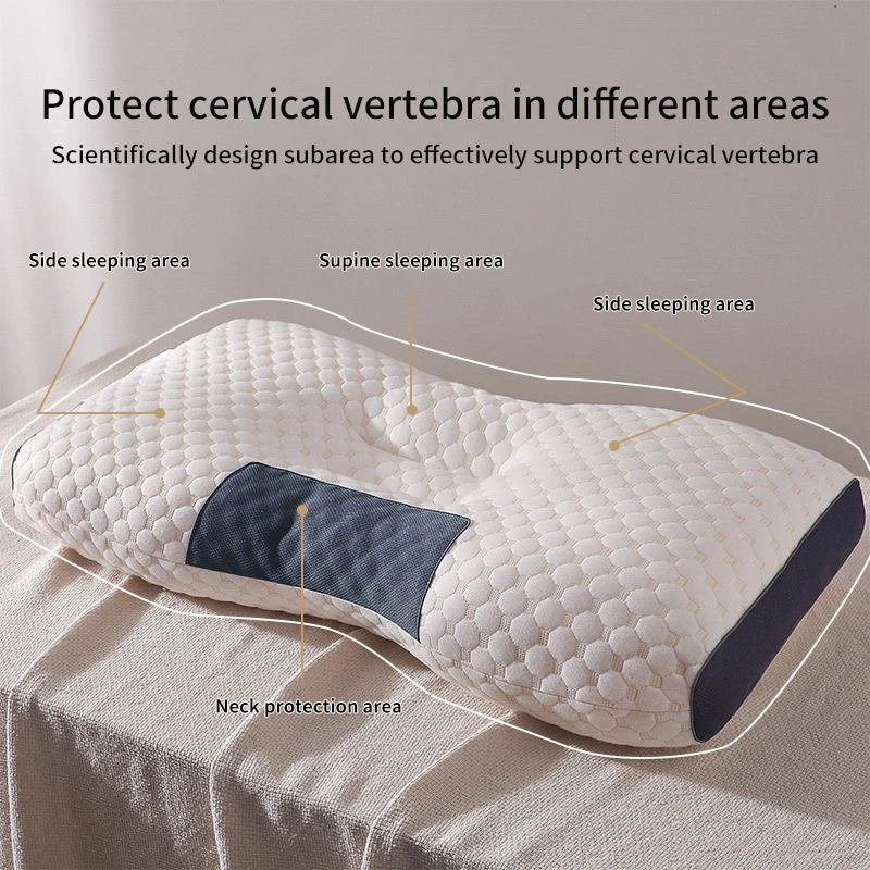 New Neck Pillow Help Sleep and Protect the Neck Cervical Orthopedic Household Soybean Fiber Massage SPA Pillow for Sleeping