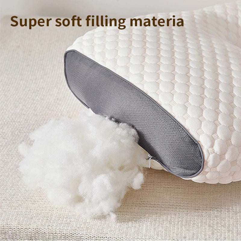 New Neck Pillow Help Sleep and Protect the Neck Cervical Orthopedic Household Soybean Fiber Massage SPA Pillow for Sleeping