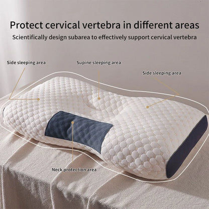 New Neck Pillow Help Sleep and Protect the Neck Cervical Orthopedic Household Soybean Fiber Massage SPA Pillow for Sleeping