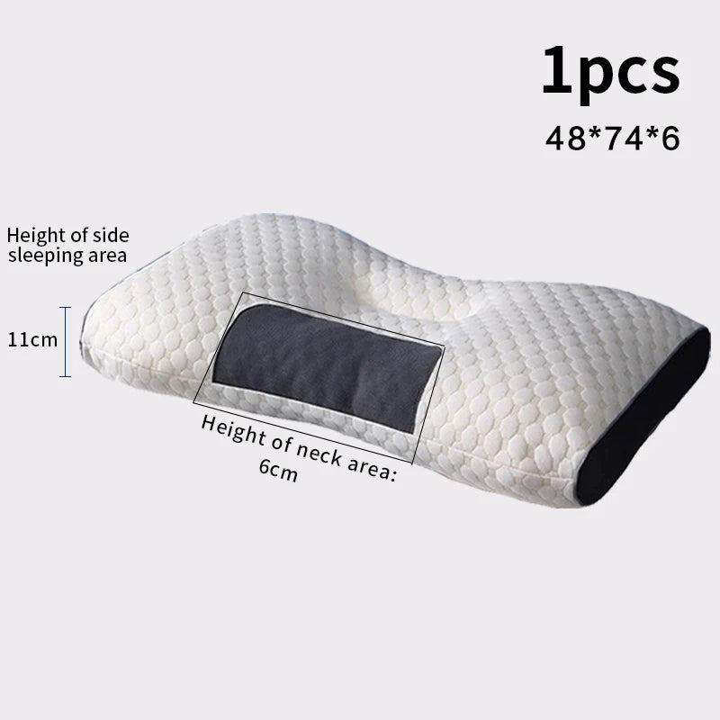 New Neck Pillow Help Sleep and Protect the Neck Cervical Orthopedic Household Soybean Fiber Massage SPA Pillow for Sleeping