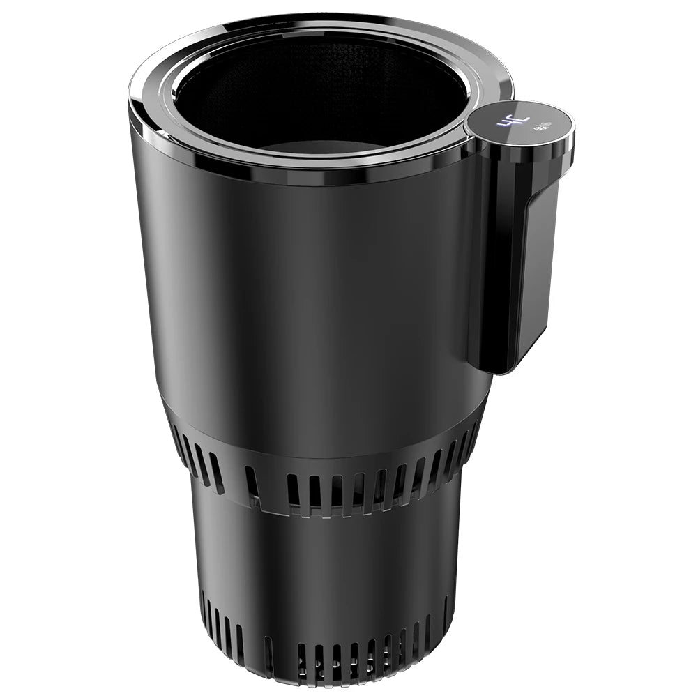 2 in 1 Portable Smart Car Cup Cooler Warmer Drinks Holder Home Fast Refrigeration Cooling Heating Mini Touch Screen Beverage Mug